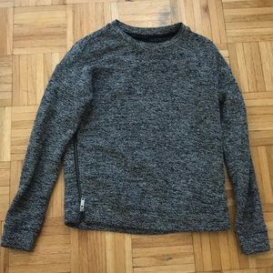 Chic COS Heather Grey Sweater with Side Zippers